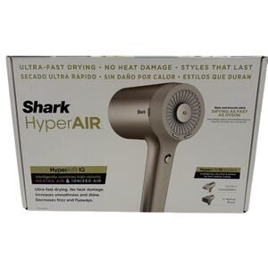 New Shark HyperAIR IQ Ultra-Fast Hair Dryer & Styler No Heat Damage NIB